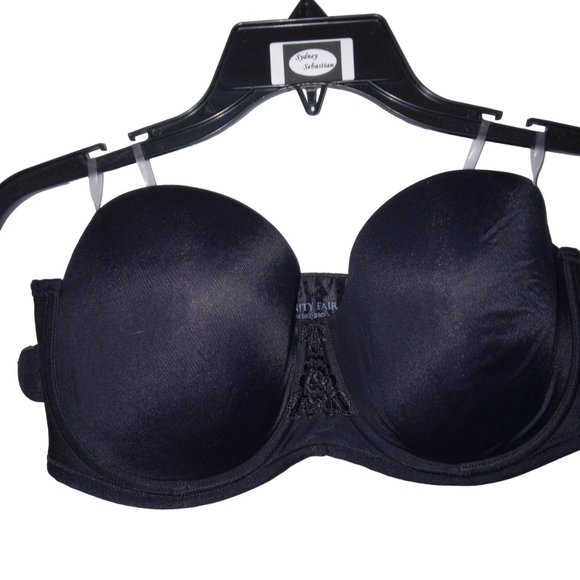 Vanity Fair® Beauty Back™ Strapless Bra Convertible straps Black size 38D NWOT - Picture 2 of 6